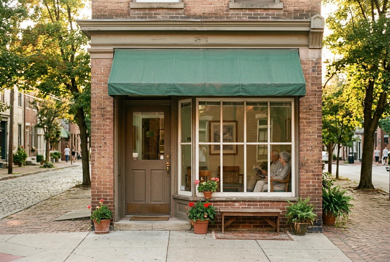 A vintage neighborhood medical clinic